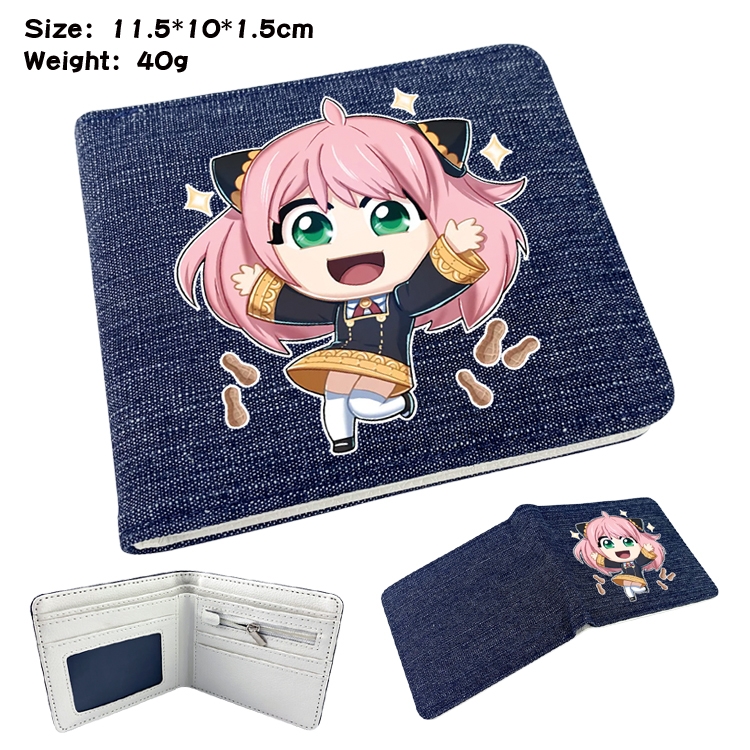 SPY×FAMILY Anime Peripheral Denim Coloring Book Wallet 11.5X10X1.5CM 40g