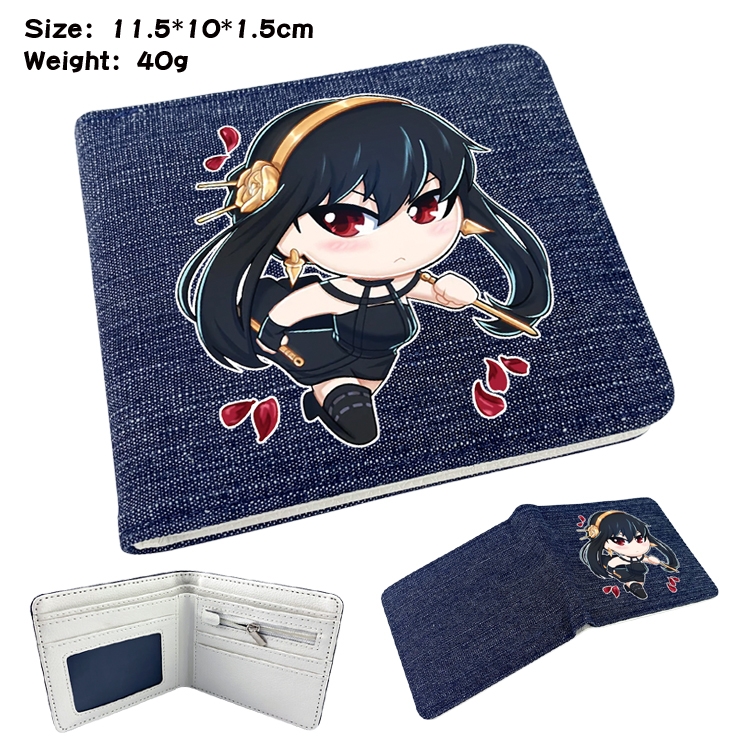 SPY×FAMILY Anime Peripheral Denim Coloring Book Wallet 11.5X10X1.5CM 40g