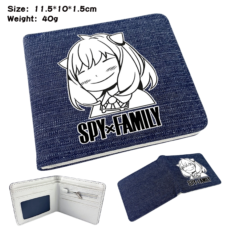 SPY×FAMILY Anime Peripheral Denim Coloring Book Wallet 11.5X10X1.5CM 40g