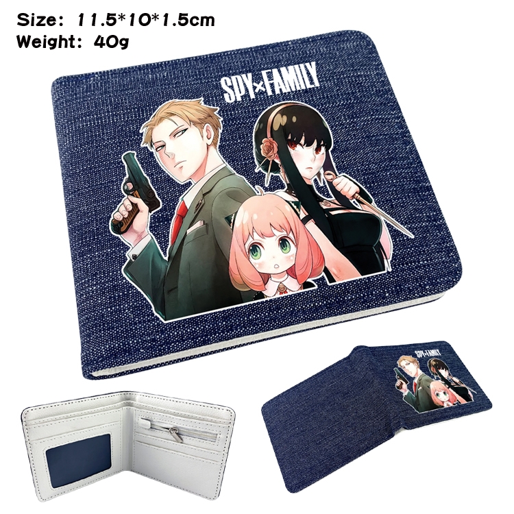 SPY×FAMILY Anime Peripheral Denim Coloring Book Wallet 11.5X10X1.5CM 40g