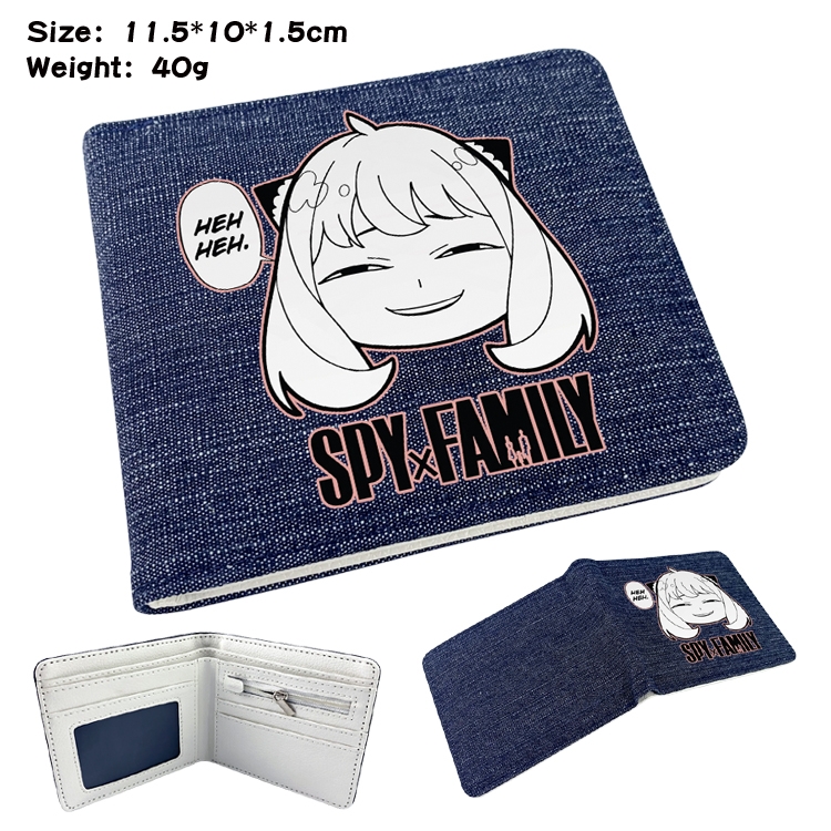 SPY×FAMILY Anime Peripheral Denim Coloring Book Wallet 11.5X10X1.5CM 40g