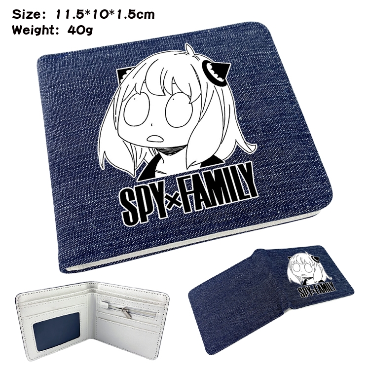 SPY×FAMILY Anime Peripheral Denim Coloring Book Wallet 11.5X10X1.5CM 40g