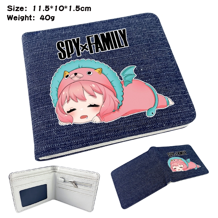 SPY×FAMILY Anime Peripheral Denim Coloring Book Wallet 11.5X10X1.5CM 40g