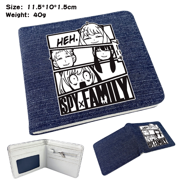 SPY×FAMILY Anime Peripheral Denim Coloring Book Wallet 11.5X10X1.5CM 40g