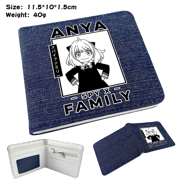 SPY×FAMILY Anime Peripheral Denim Coloring Book Wallet 11.5X10X1.5CM 40g