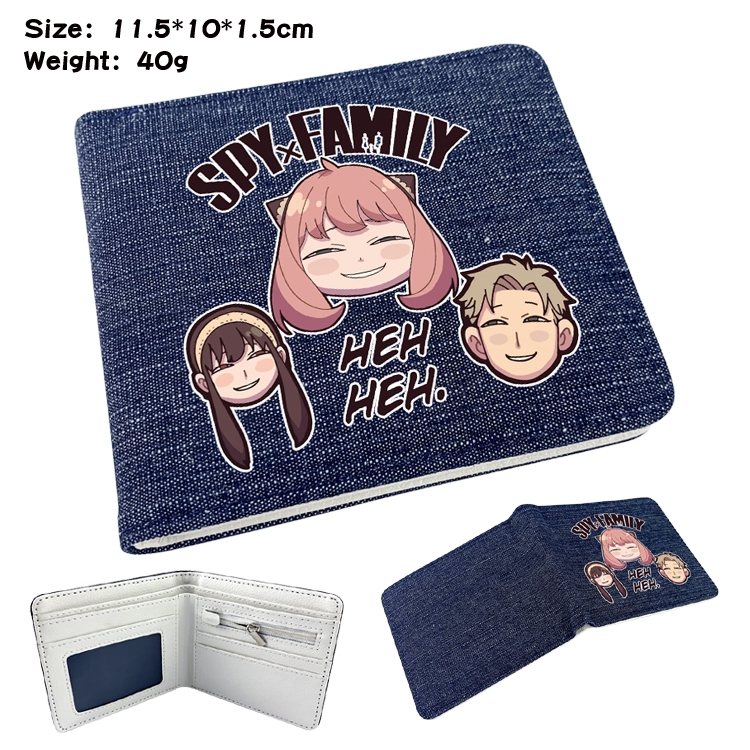 SPY×FAMILY Anime Peripheral Denim Coloring Book Wallet 11.5X10X1.5CM 40g