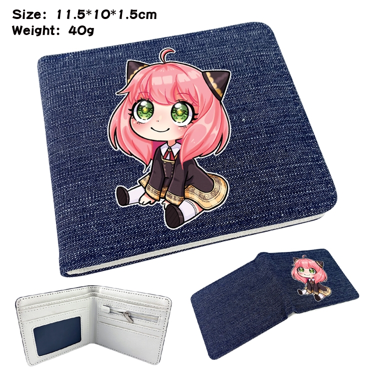 SPY×FAMILY Anime Peripheral Denim Coloring Book Wallet 11.5X10X1.5CM 40g