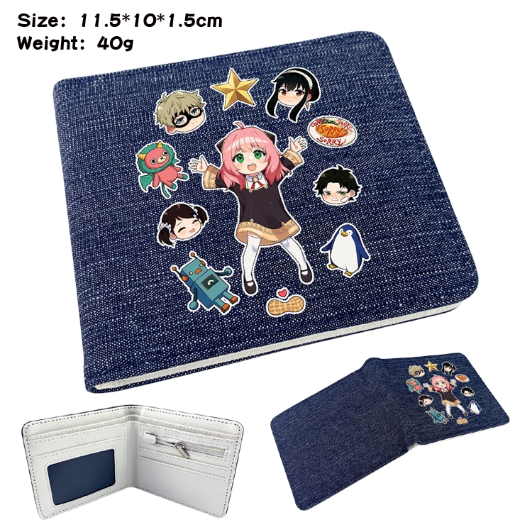 SPY×FAMILY Anime Peripheral Denim Coloring Book Wallet 11.5X10X1.5CM 40g