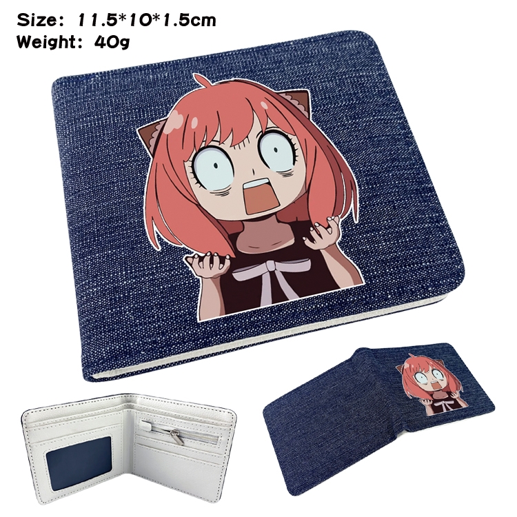 SPY×FAMILY Anime Peripheral Denim Coloring Book Wallet 11.5X10X1.5CM 40g