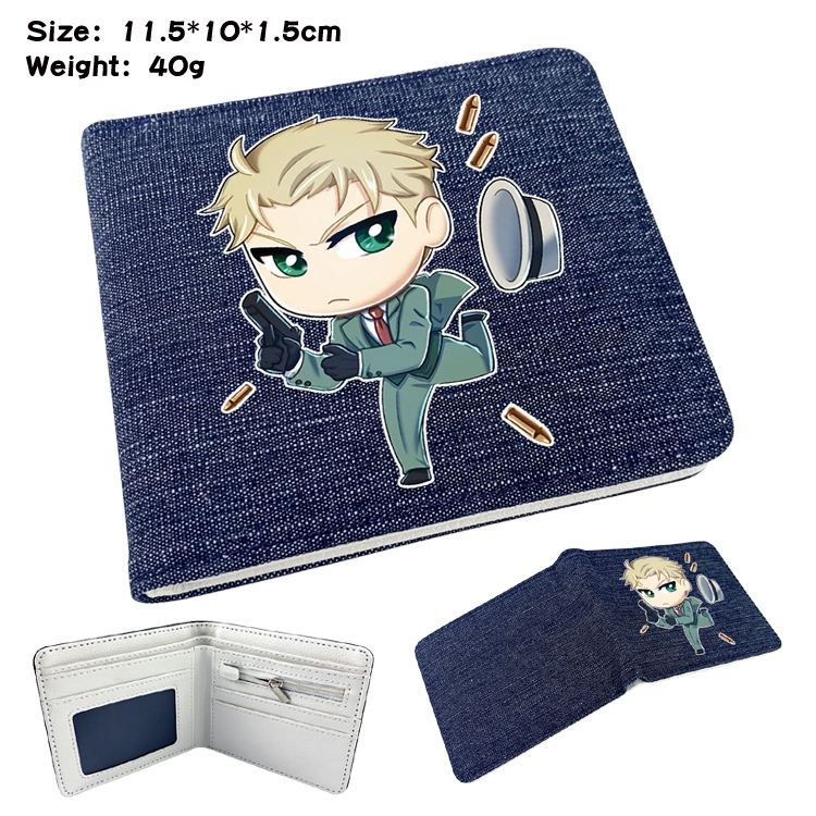 SPY×FAMILY Anime Peripheral Denim Coloring Book Wallet 11.5X10X1.5CM 40g