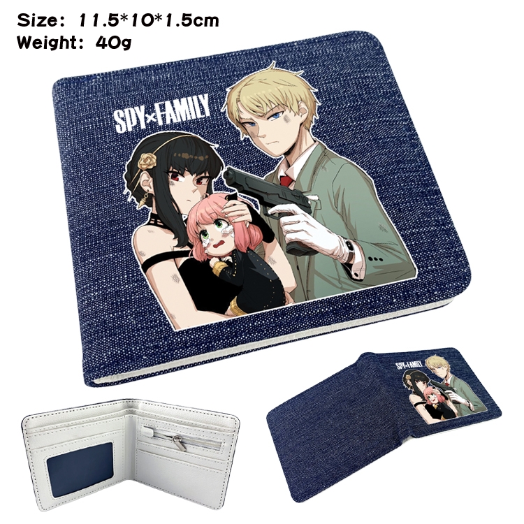 SPY×FAMILY Anime Peripheral Denim Coloring Book Wallet 11.5X10X1.5CM 40g