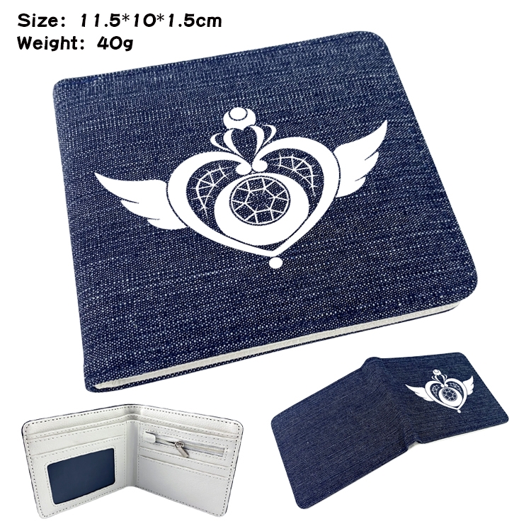 sailormoon Anime Peripheral Denim Coloring Book Wallet 11.5X10X1.5CM 40g