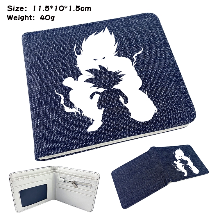 DRAGON BALL Anime Peripheral Denim Coloring Book Wallet 11.5X10X1.5CM 40g