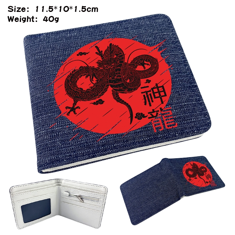 DRAGON BALL Anime Peripheral Denim Coloring Book Wallet 11.5X10X1.5CM 40g