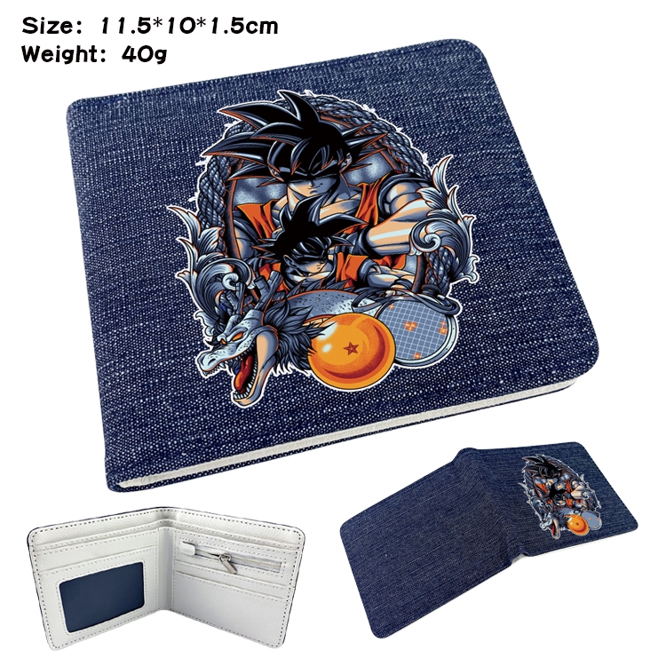 DRAGON BALL Anime Peripheral Denim Coloring Book Wallet 11.5X10X1.5CM 40g