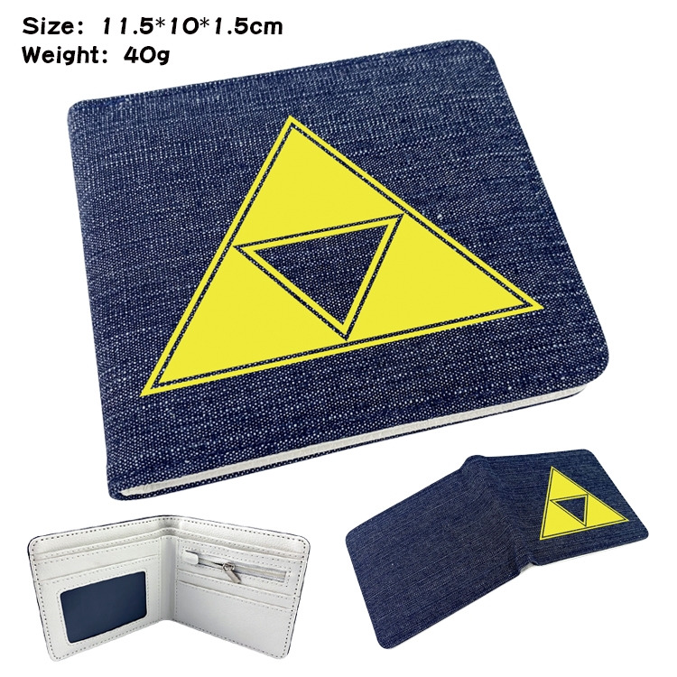 The Legend of Zelda Anime Peripheral Denim Coloring Book Wallet 11.5X10X1.5CM 40g