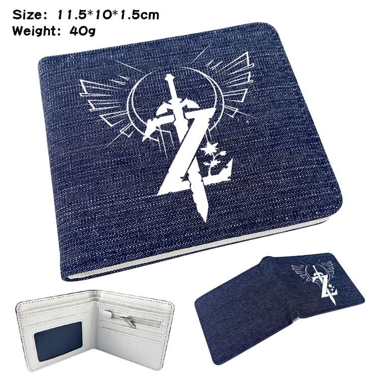 The Legend of Zelda Anime Peripheral Denim Coloring Book Wallet 11.5X10X1.5CM 40g