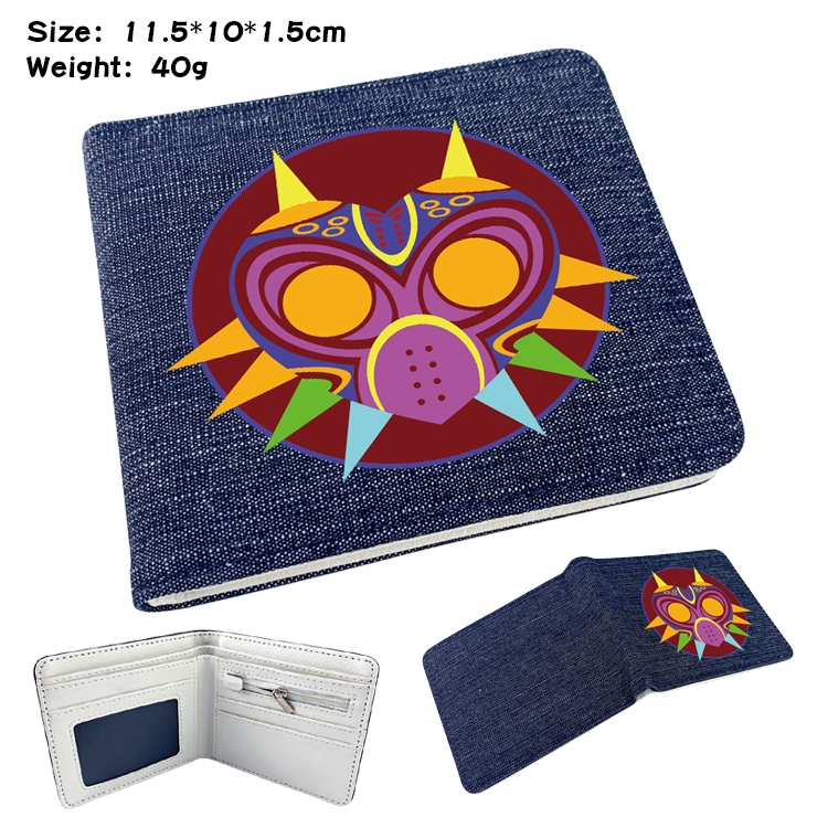 The Legend of Zelda Anime Peripheral Denim Coloring Book Wallet 11.5X10X1.5CM 40g