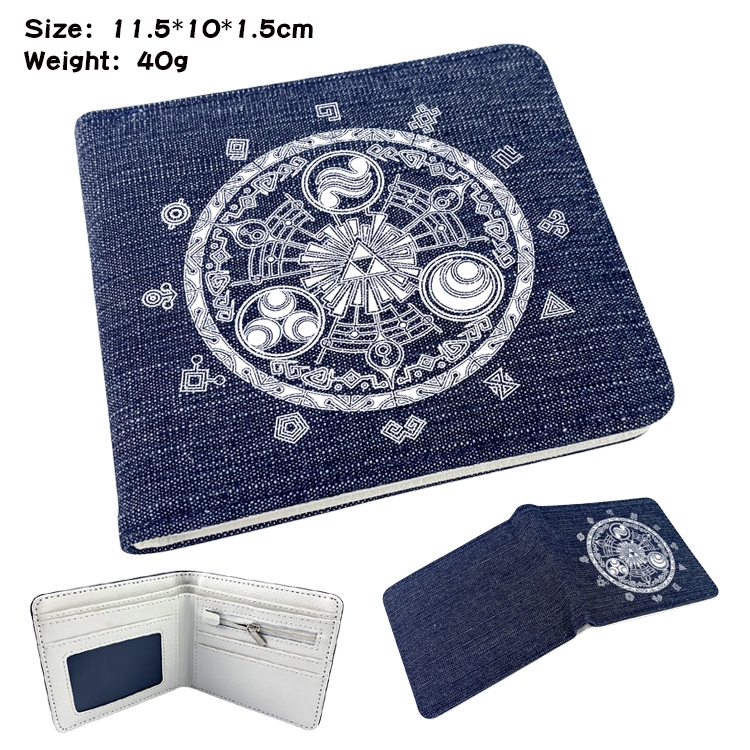 The Legend of Zelda Anime Peripheral Denim Coloring Book Wallet 11.5X10X1.5CM 40g