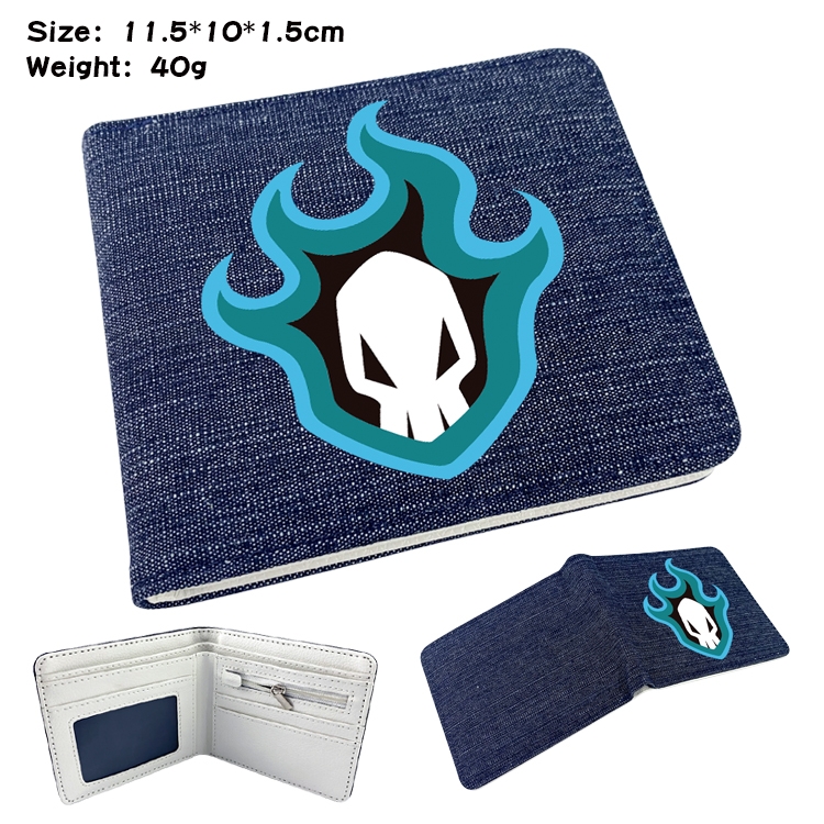 Bleach Anime Peripheral Denim Coloring Book Wallet 11.5X10X1.5CM 40g