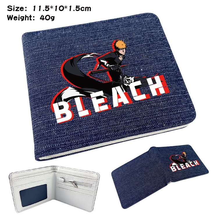 Bleach Anime Peripheral Denim Coloring Book Wallet 11.5X10X1.5CM 40g