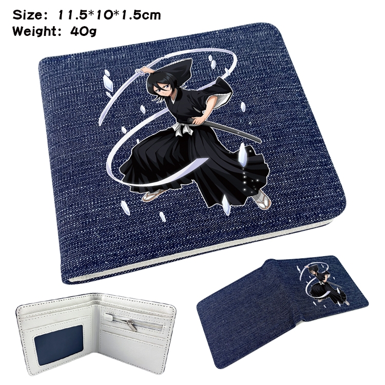 Bleach Anime Peripheral Denim Coloring Book Wallet 11.5X10X1.5CM 40g
