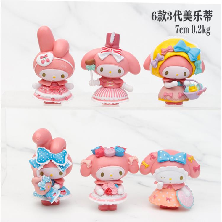 Melody 3rd Generation Bagged Figure Decoration Model 7cm a set of 6