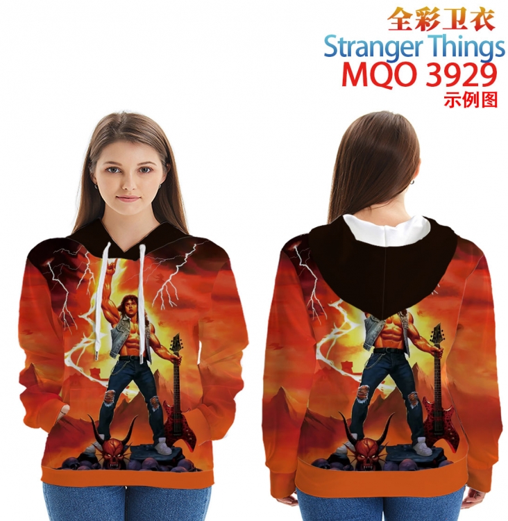 Stranger Things Long Sleeve Hooded Full Color Patch Pocket Sweatshirt from XXS to 4XL MQO 3929