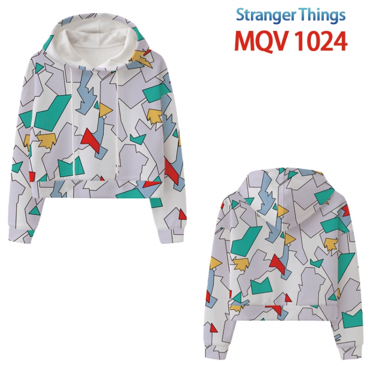 Stranger Things Anime Cartoon Print Women's Short Sweatshirt from XS to 4XL MQV-1024