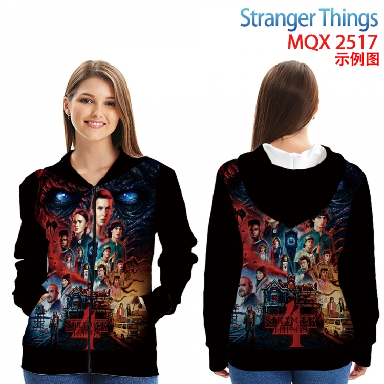 Stranger Things Anime Zip patch pocket sweatshirt jacket Hoodie from 2XS to 4XL  MQX 2517