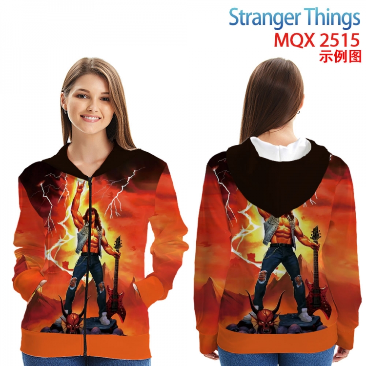 Stranger Things Anime Zip patch pocket sweatshirt jacket Hoodie from 2XS to 4XL   MQX 2515