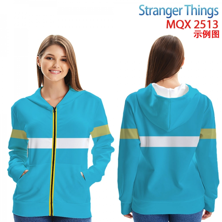 Stranger Things Anime Zip patch pocket sweatshirt jacket Hoodie from 2XS to 4XL  MQX 2513