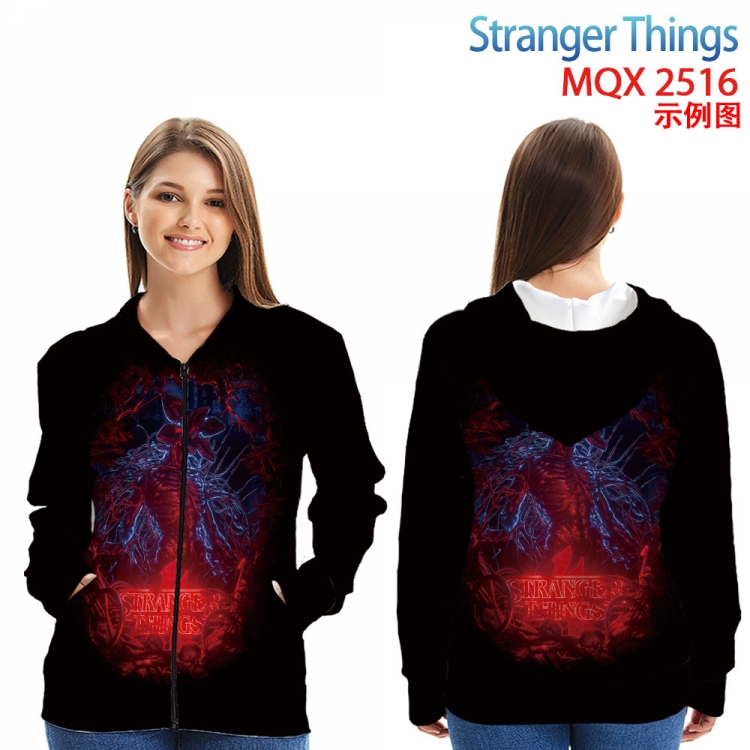 Stranger Things Anime Zip patch pocket sweatshirt jacket Hoodie from 2XS to 4XL MQX 2516