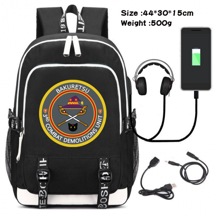 Blessings for a better world Canvas Double Shoulder White Zipper Data Backpack Waterproof School Bag 44X30X15CM 500G