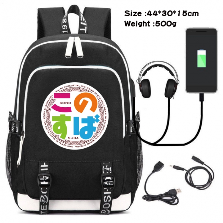 Blessings for a better world Canvas Double Shoulder White Zipper Data Backpack Waterproof School Bag 44X30X15CM 500G