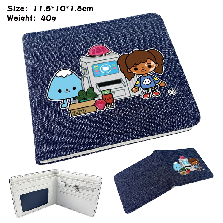 toca life world Anime Peripheral Denim Coloring Book Wallet 11.5X10X1.5CM 40g