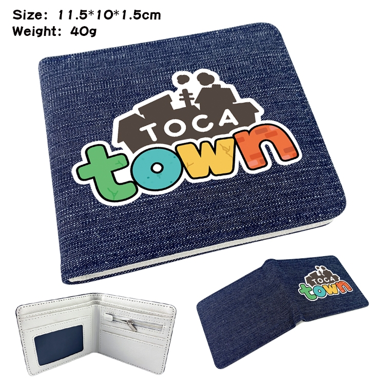 toca life world Anime Peripheral Denim Coloring Book Wallet 11.5X10X1.5CM 40g