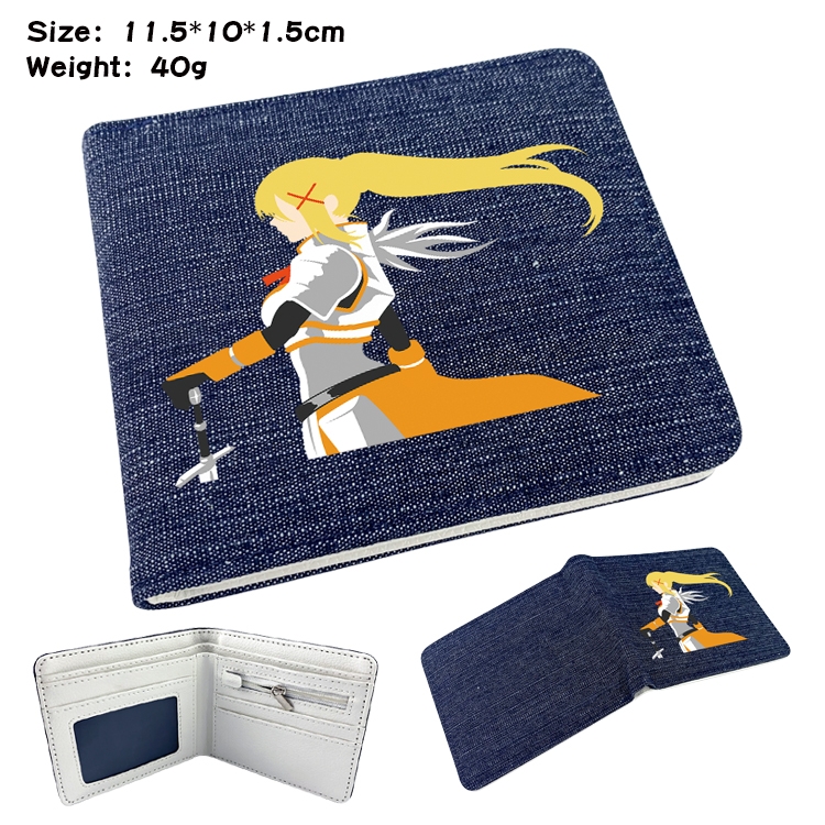 Blessings for a better world Anime Peripheral Denim Coloring Book Wallet 11.5X10X1.5CM 40g