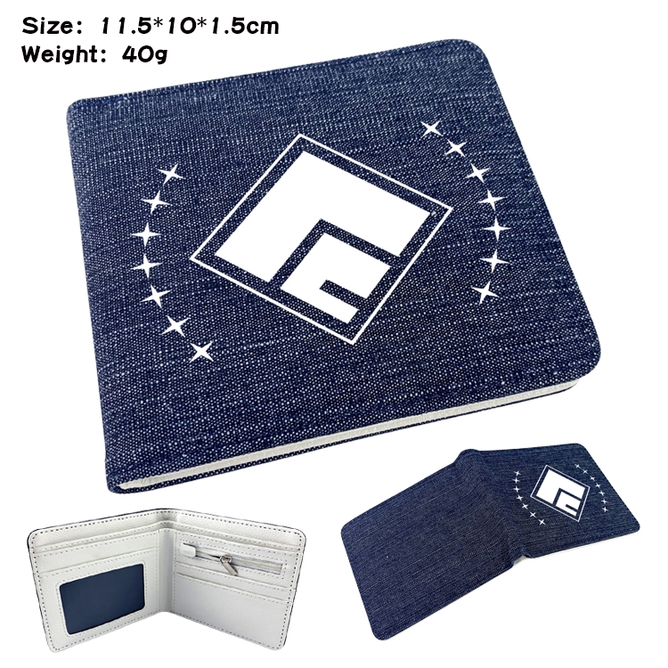 Blessings for a better world Anime Peripheral Denim Coloring Book Wallet 11.5X10X1.5CM 40g