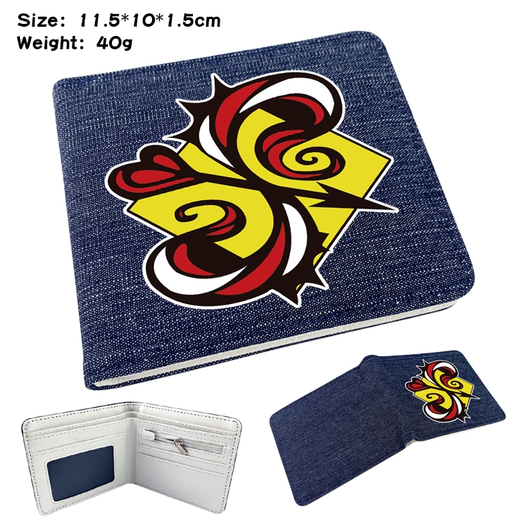 SK∞ Anime Peripheral Denim Coloring Book Wallet 11.5X10X1.5CM 40g