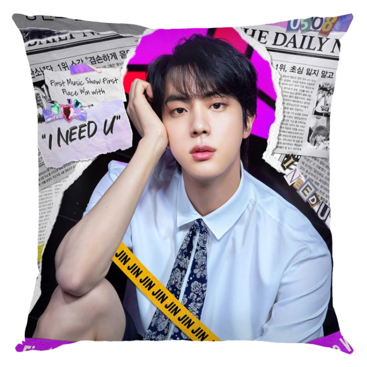 BTS movie star square full-color pillow cushion 45X45CM NO FILLING BS-1488