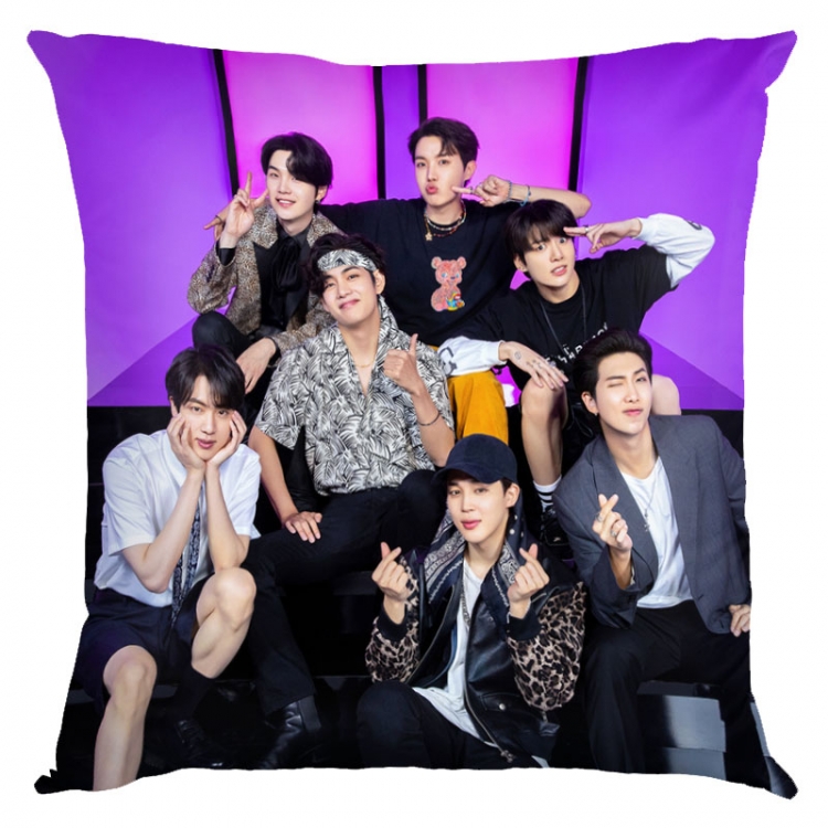 BTS movie star square full-color pillow cushion 45X45CM NO FILLING BS-1457