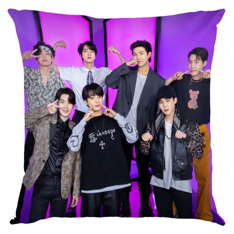 BTS movie star square full-color pillow cushion 45X45CM NO FILLING BS-1459