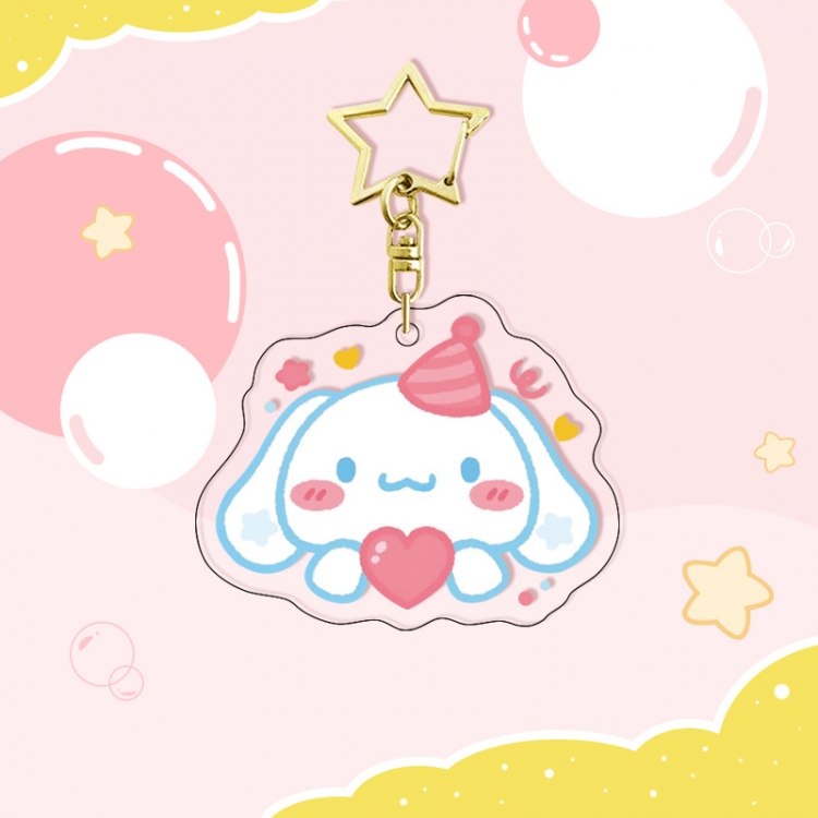 Sanrio Star Buckle Acrylic Pendant Bag Charm Keychain price for 5 pcs