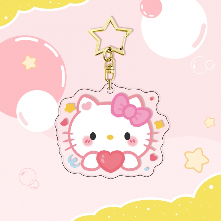 Sanrio HelloKitty Star Buckle Acrylic Pendant Bag Charm Keychain price for 5 pcs