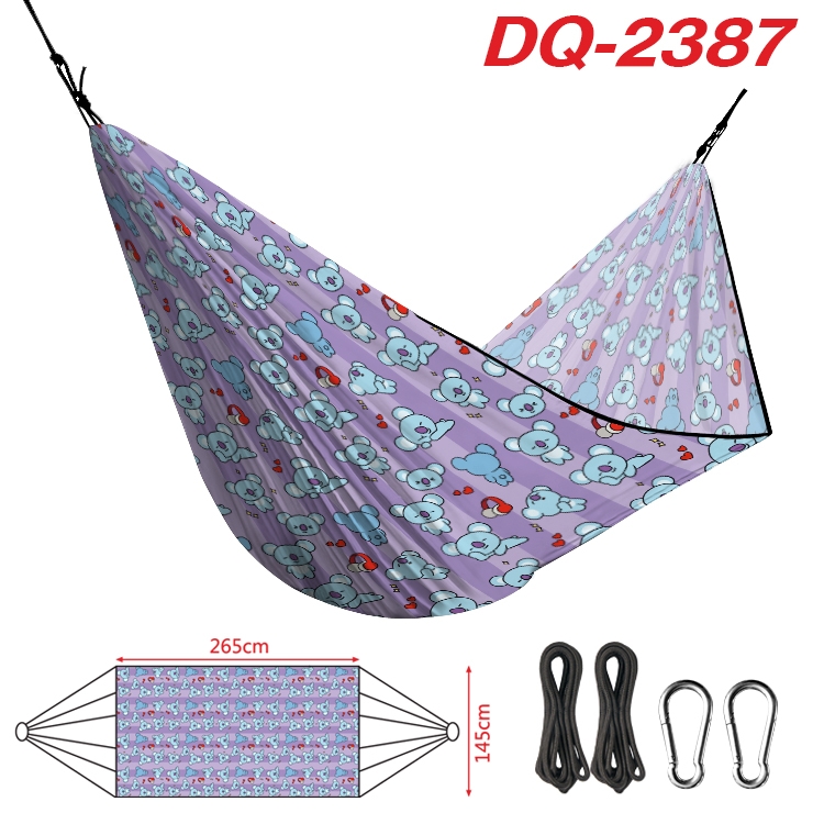 BTS Outdoor full color watermark printing hammock 265x145cm  DQ-2387