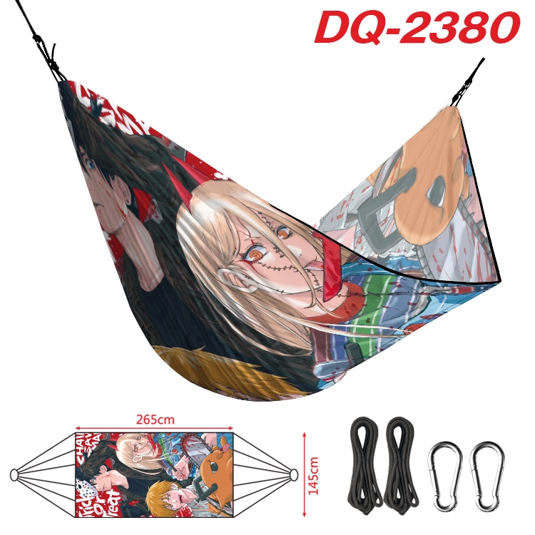 chainsaw man Outdoor full color watermark printing hammock 265x145cm DQ-2380