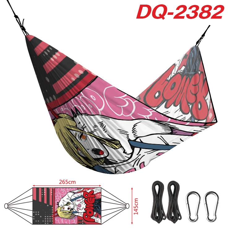 chainsaw man Outdoor full color watermark printing hammock 265x145cm  DQ-2382