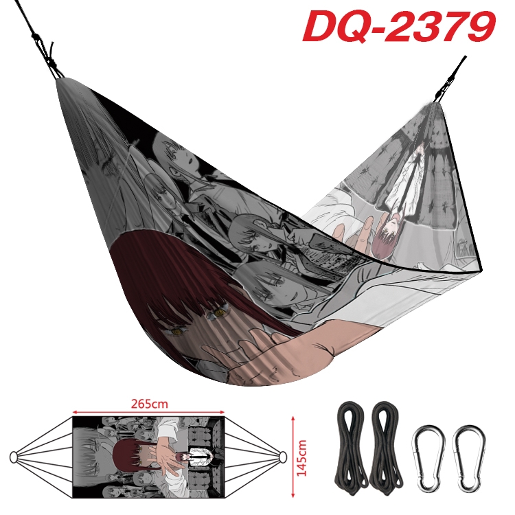 chainsaw man Outdoor full color watermark printing hammock 265x145cm  DQ-2379