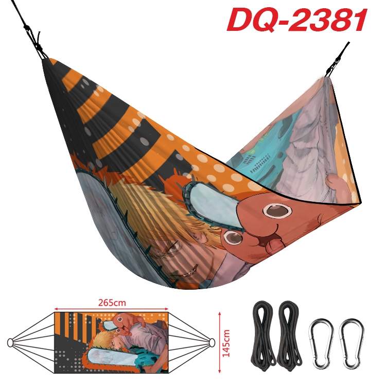 chainsaw man Outdoor full color watermark printing hammock 265x145cm  DQ-2381